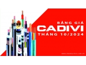 BẢNG GIÁ CÁP CADIVI THÁNG  10 - 2024 