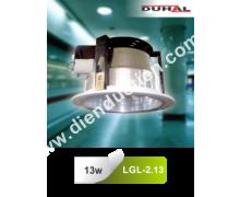 Đèn downlight âm trần 2bóng Duhal LGL2.13