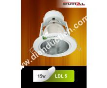 Đèn downlight âm trần Duhal viền sơn trắng LDL5